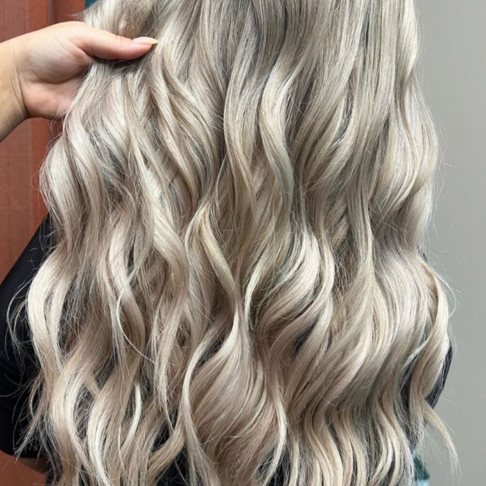 Invisi Clip-In 20" Rooted Vanilla Creme Highlights - Human Hair Extentions